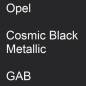 Preview: Opel, Cosmic Black Metallic, GAB.